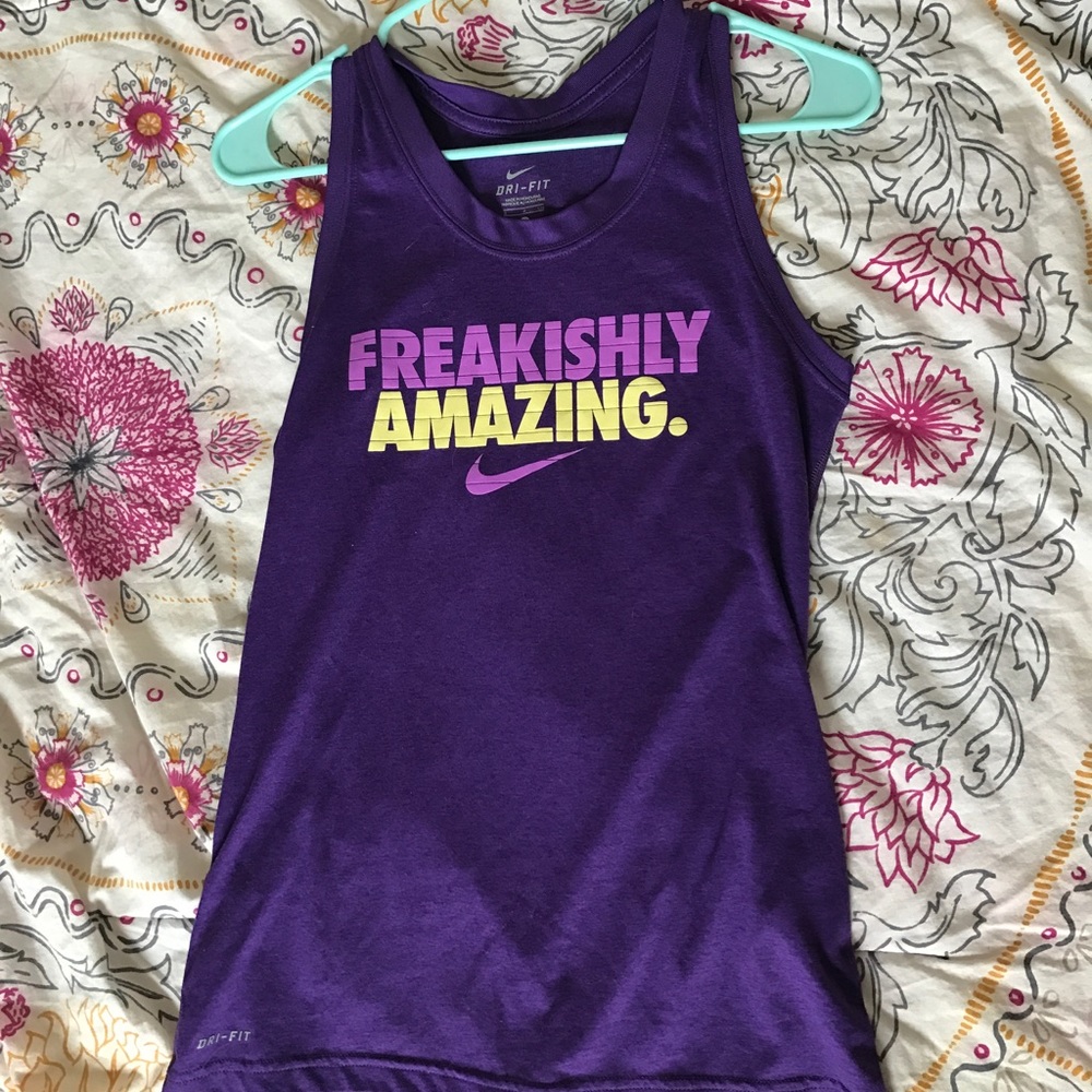 Purple Nike Freakishly Amazing dri-fit tank